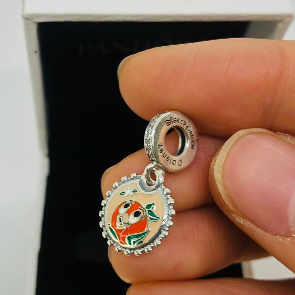 ✨🔥Pandora Flower Garden Festival Orange Bird Charm S925 Sterling Silver Jewelry